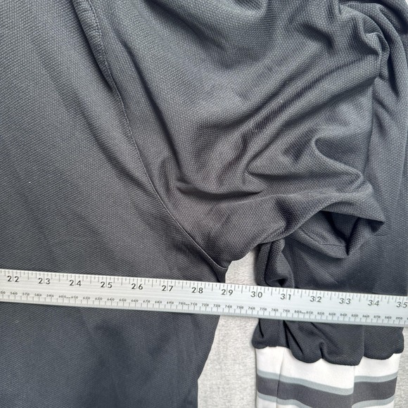 Nike Air Track Jacket Mens 3XL Black Full Zip Striped Rib Collar Cuffs Piping - Picture 10 of 12